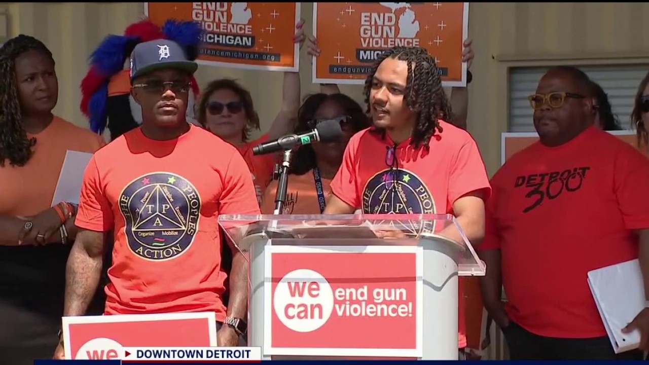 Detroit city and community leaders gather to urge an end to gun violence