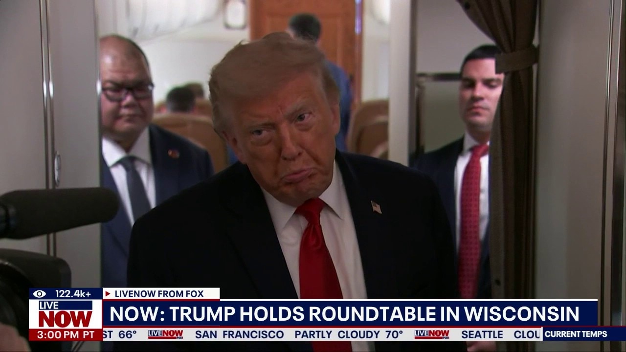 Trump gaggles with reporters on AF1