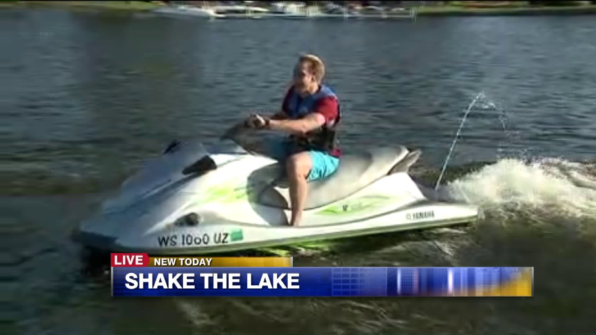 Carl hits the water