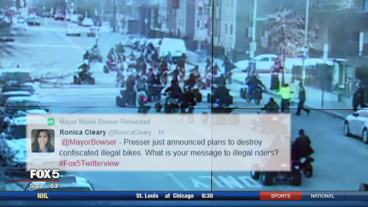 DC Mayor Bowser joins Fox 5 for an interview via twitter