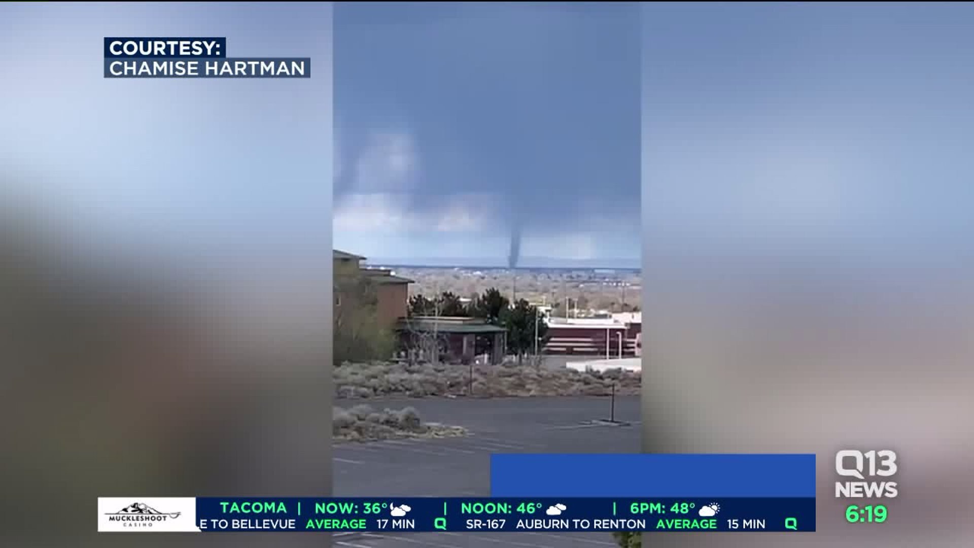 Land spout spotted near Richland, Washington