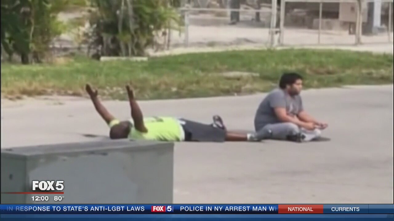 Black therapist says police shot him with his hands raised