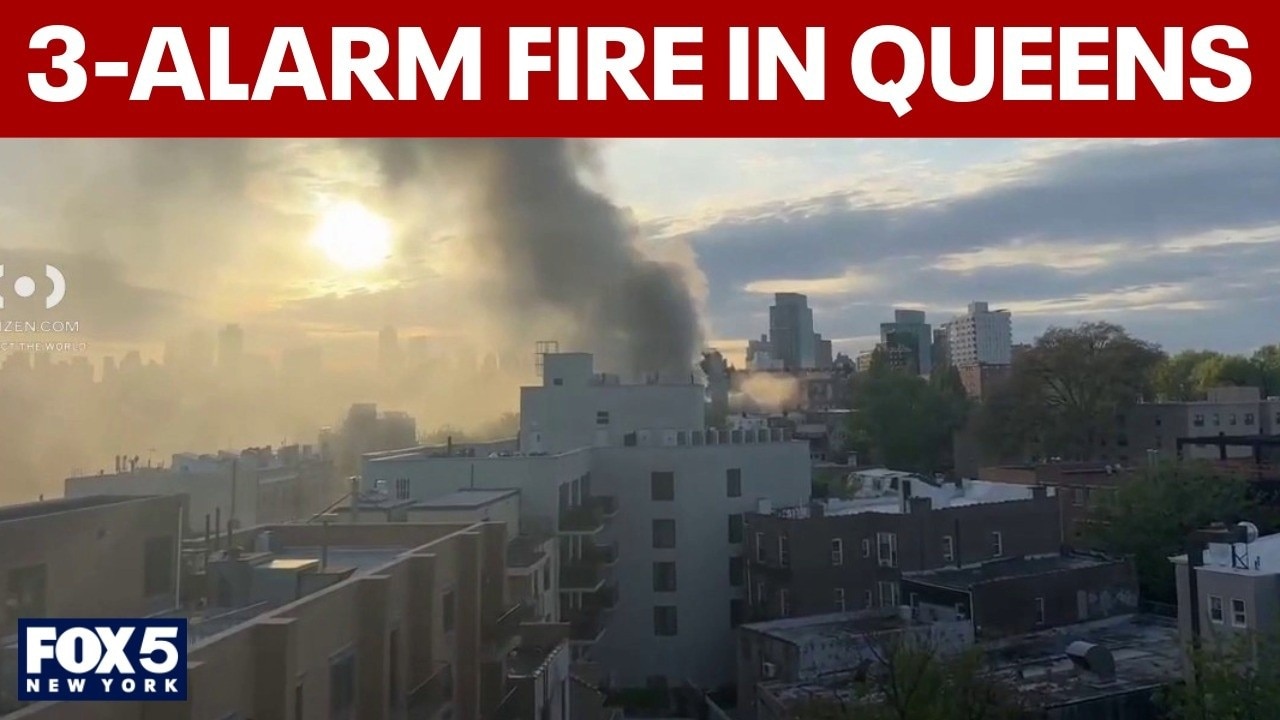 3-alarm fire in Astoria, Queens