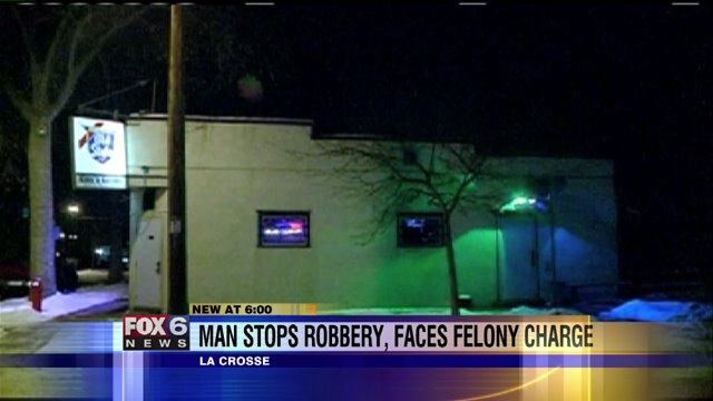He used his own Taser to stop an armed robbery at a bar, and now he`s in trouble!