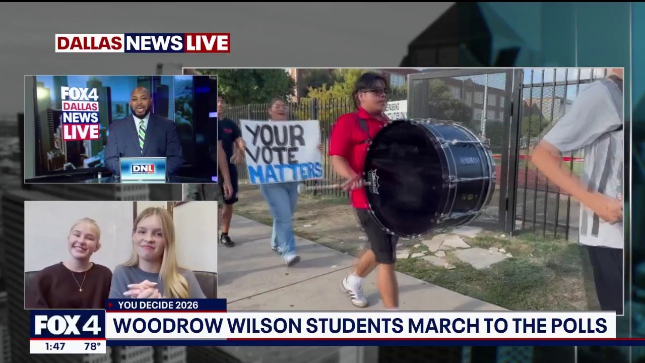 Woodrow Wilson students march to the polls | Dallas News Live