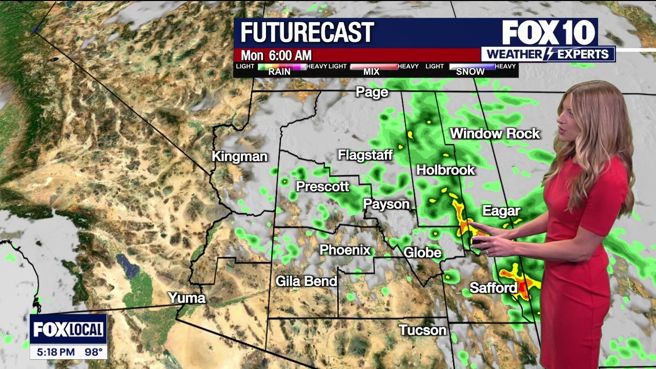 Rain chances expected overnight across Arizona