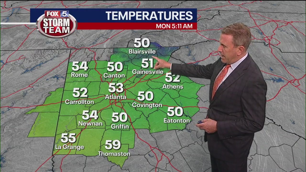 Monday morning weather forecast