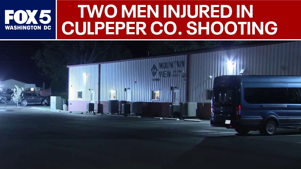 Two men shot behind Culpeper County church; search for suspect underway