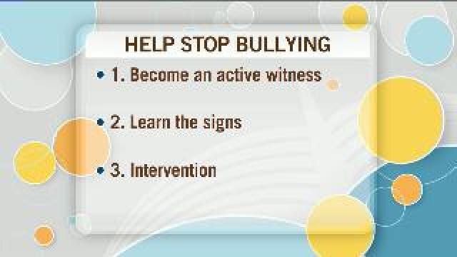 Three-step program to help stop bullying