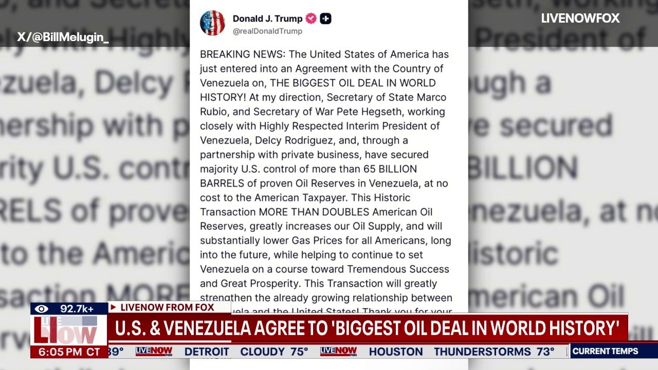 Trump: US, Venezuela agree to 'biggest oil deal' in history