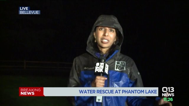 Child rescued but father missing in Bellevue lake