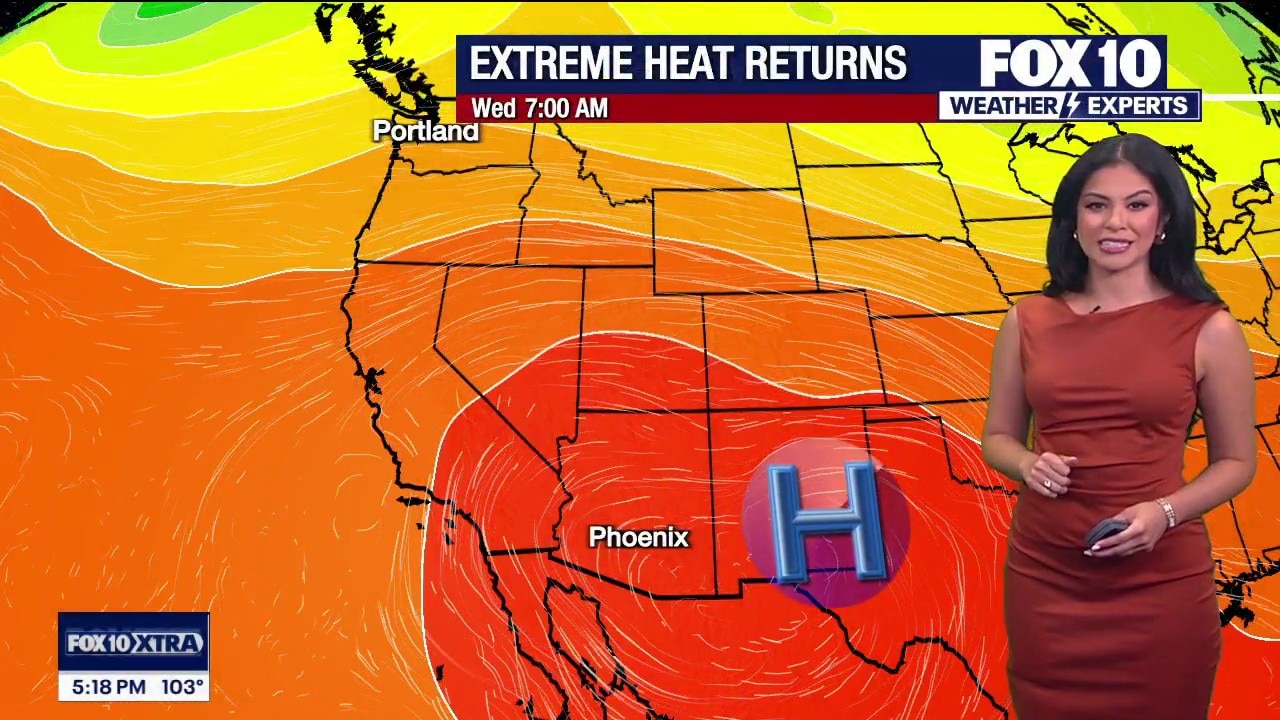 Major heat risks return to Arizona after mild Father's Day