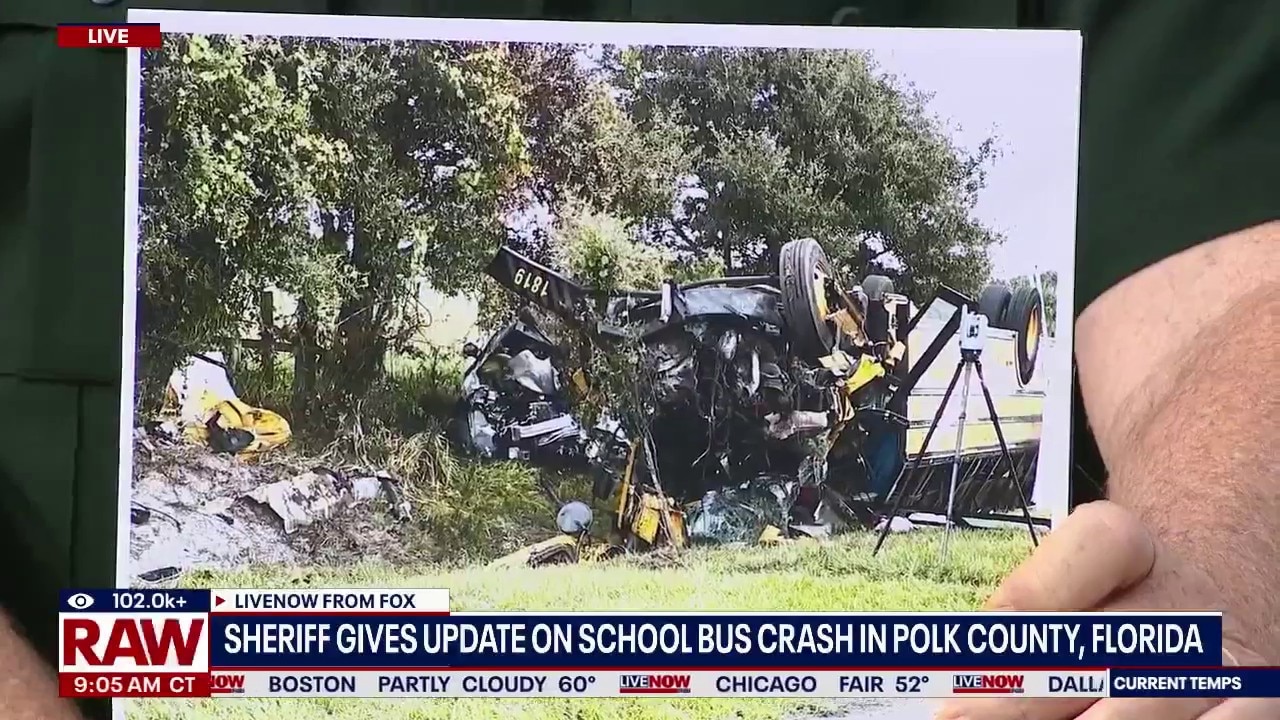 Two killed in school bus crash in Polk County, Florida