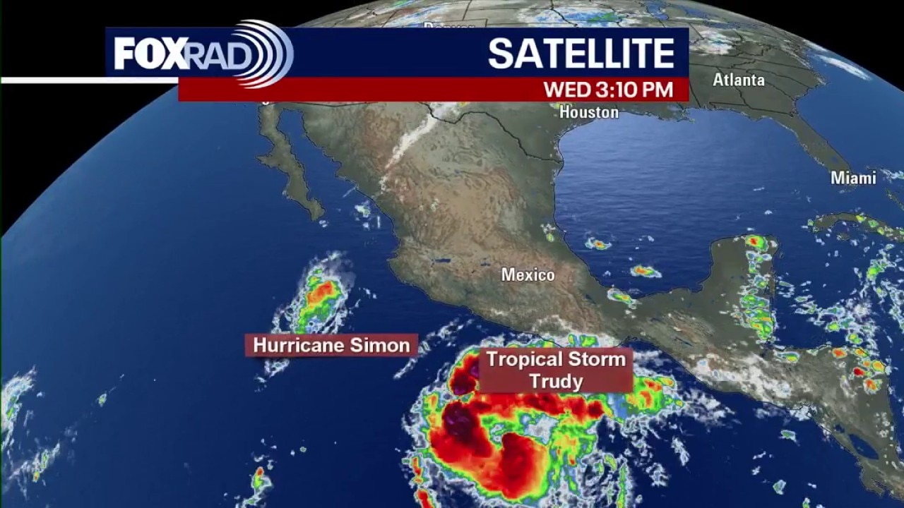 Tropical weather forecast: Hurricane Simon, Tropical Storm Trudy in the Pacific