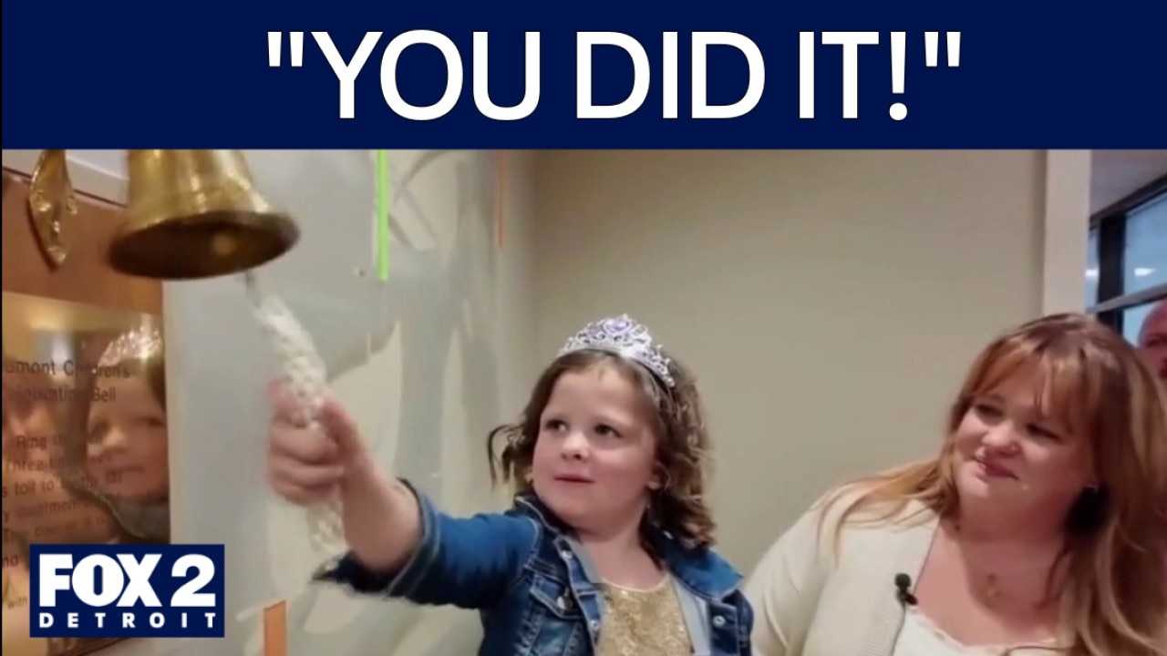 5-year-old cancer survivor rings bell to celebrate milestone