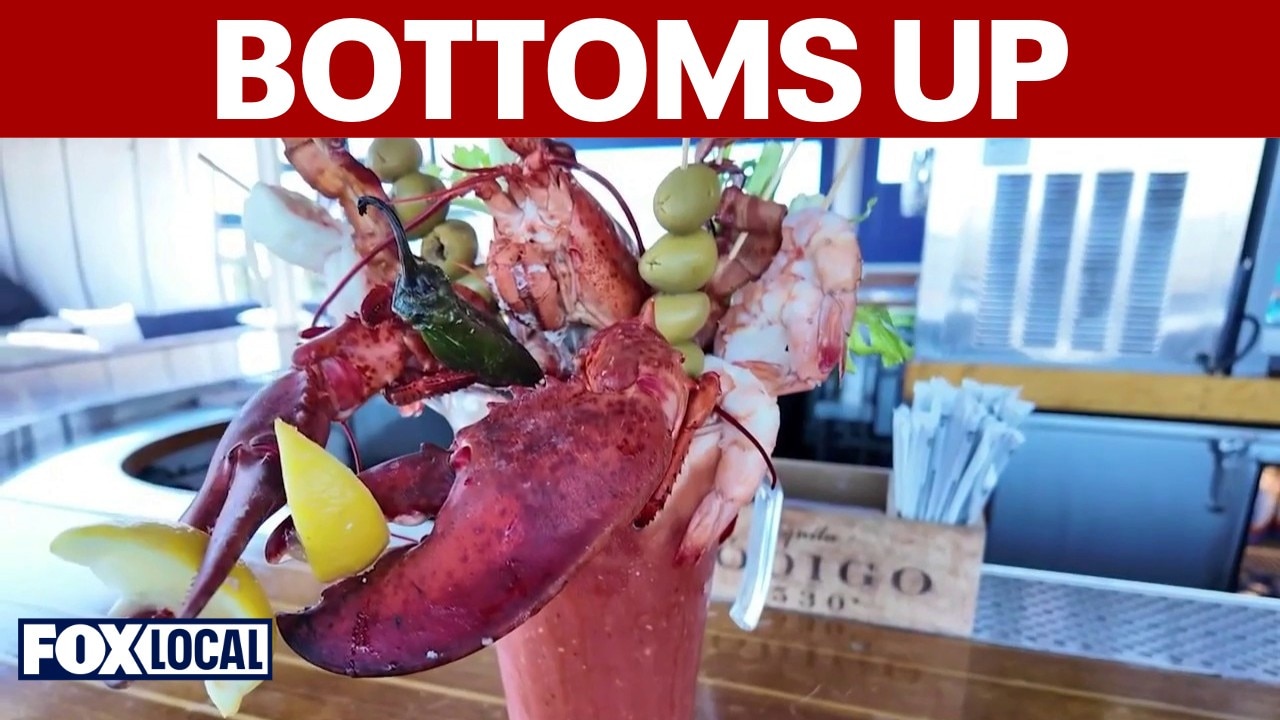 Bloody Mary served with 1.5-pound lobster at Long Island restaurant