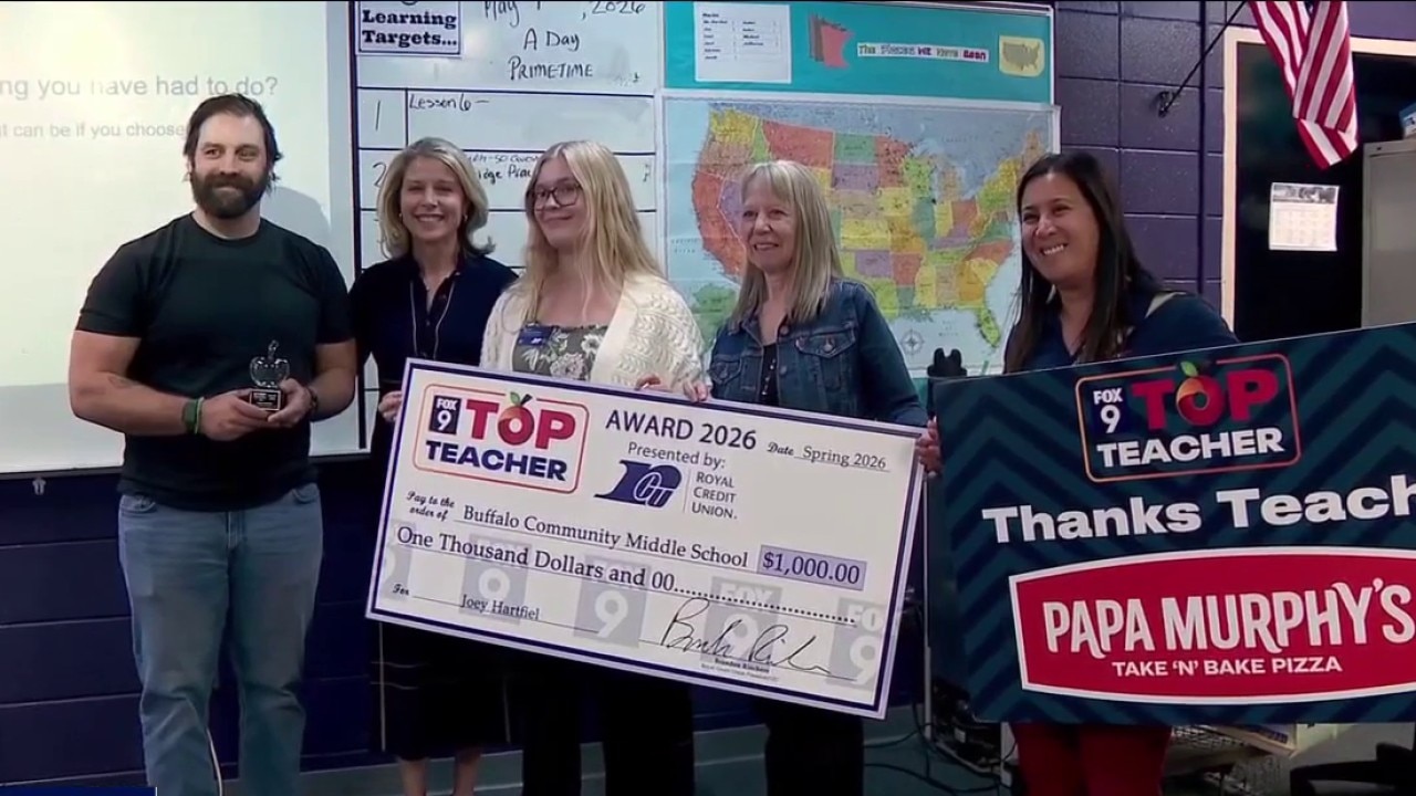 FOX 9 Top Teacher: Joey Hartfiel of Buffalo Community Middle School