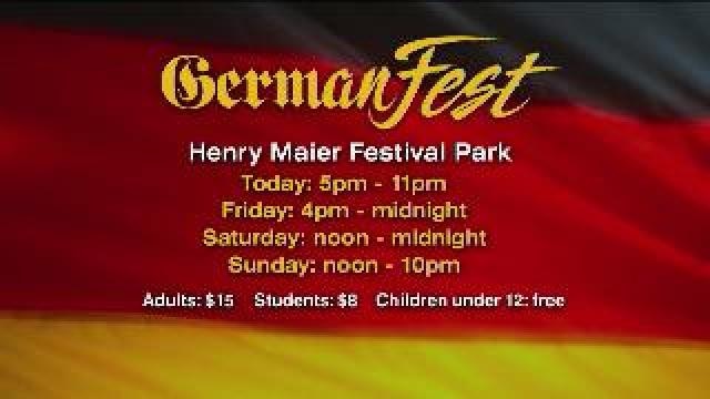 Justin hangs at German Fest