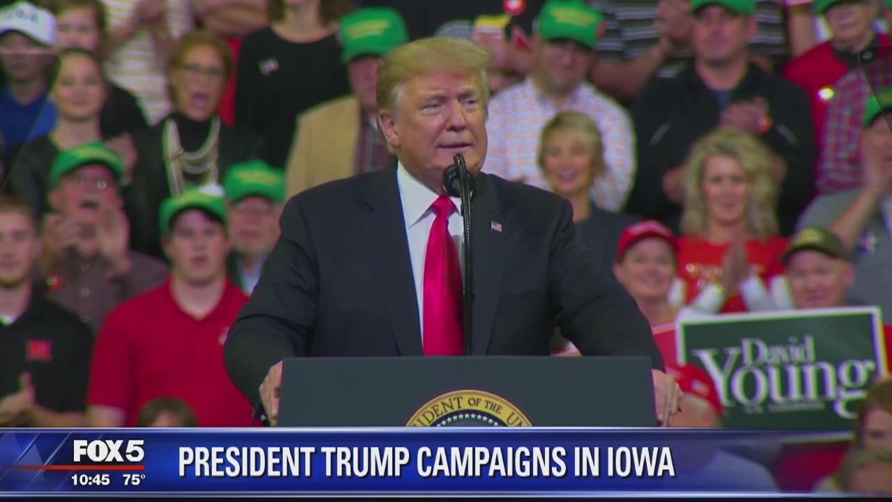 Trump holds campaign rally in Iowa