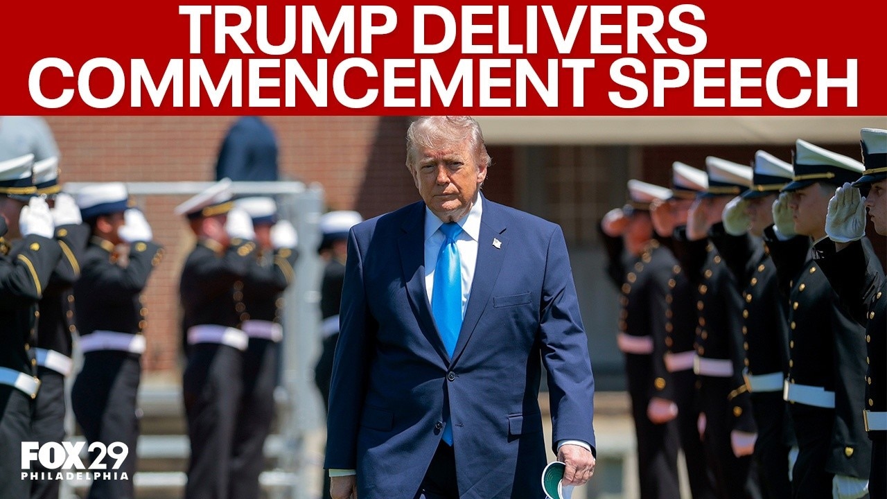 Trump delivers commencement speech at US Coast Guard Academy