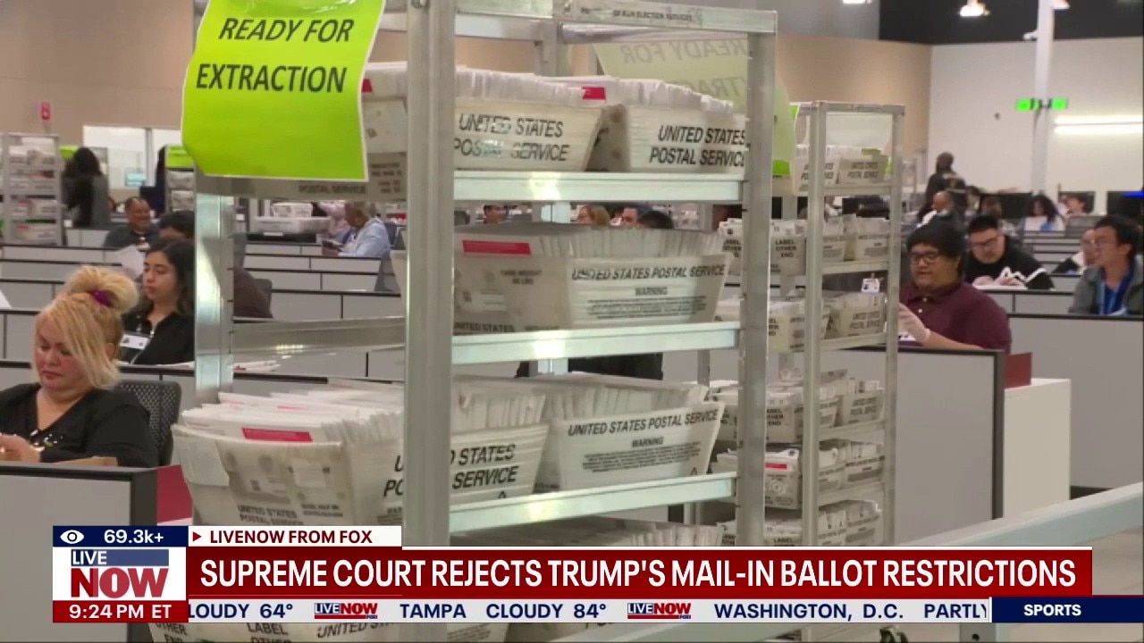 Supreme Court rejects Trump's mail-in ballot restrictions