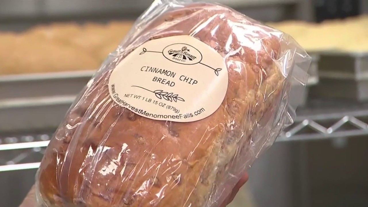 Fresh breads in oven