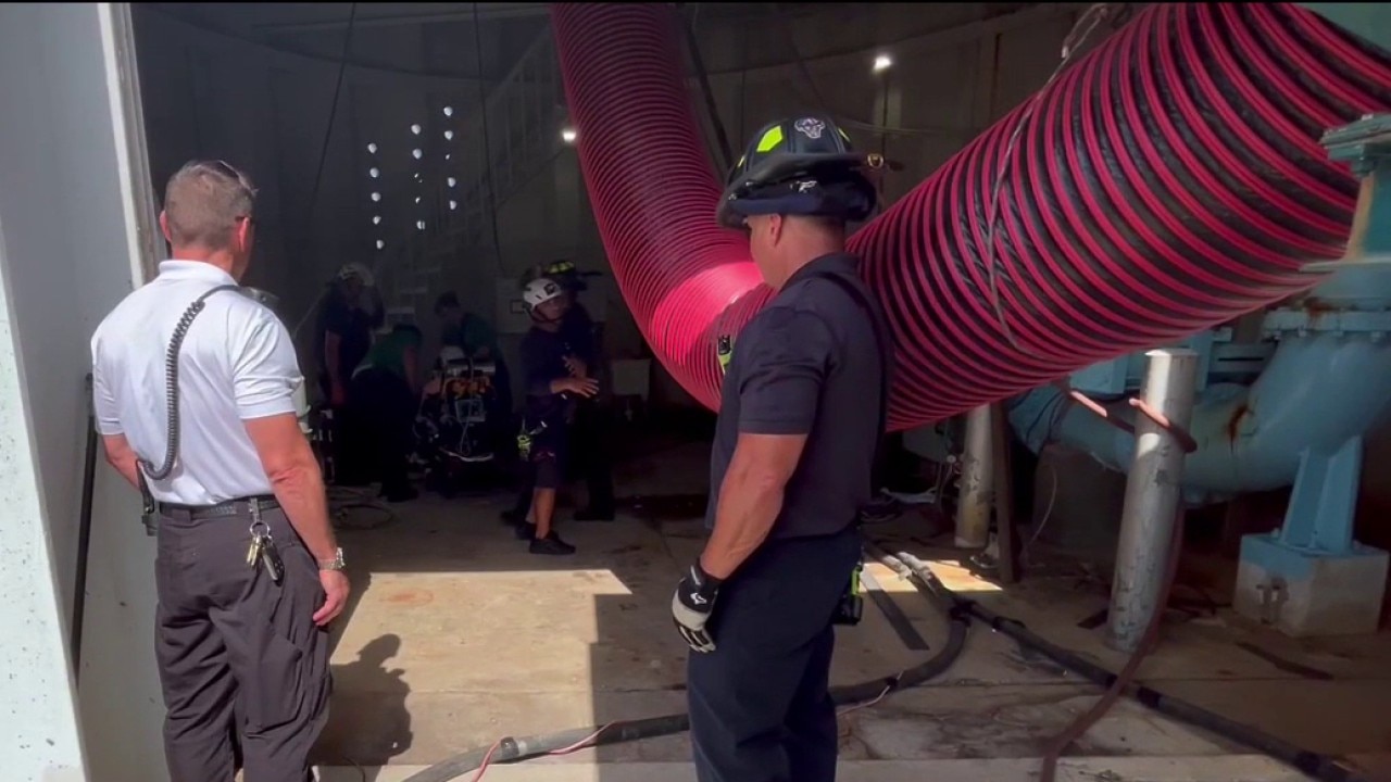 Maintenance worker rescued from water tower