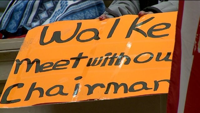 "I just wish he would listen:" Members of Menominee Tribe rally at the Capitol, ask for meeting with Walker