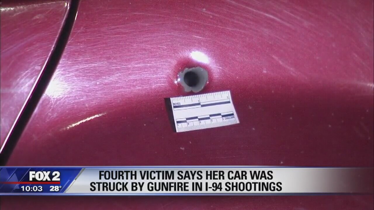Fourth victim says her car was struck by gunfire in I-94 shootings