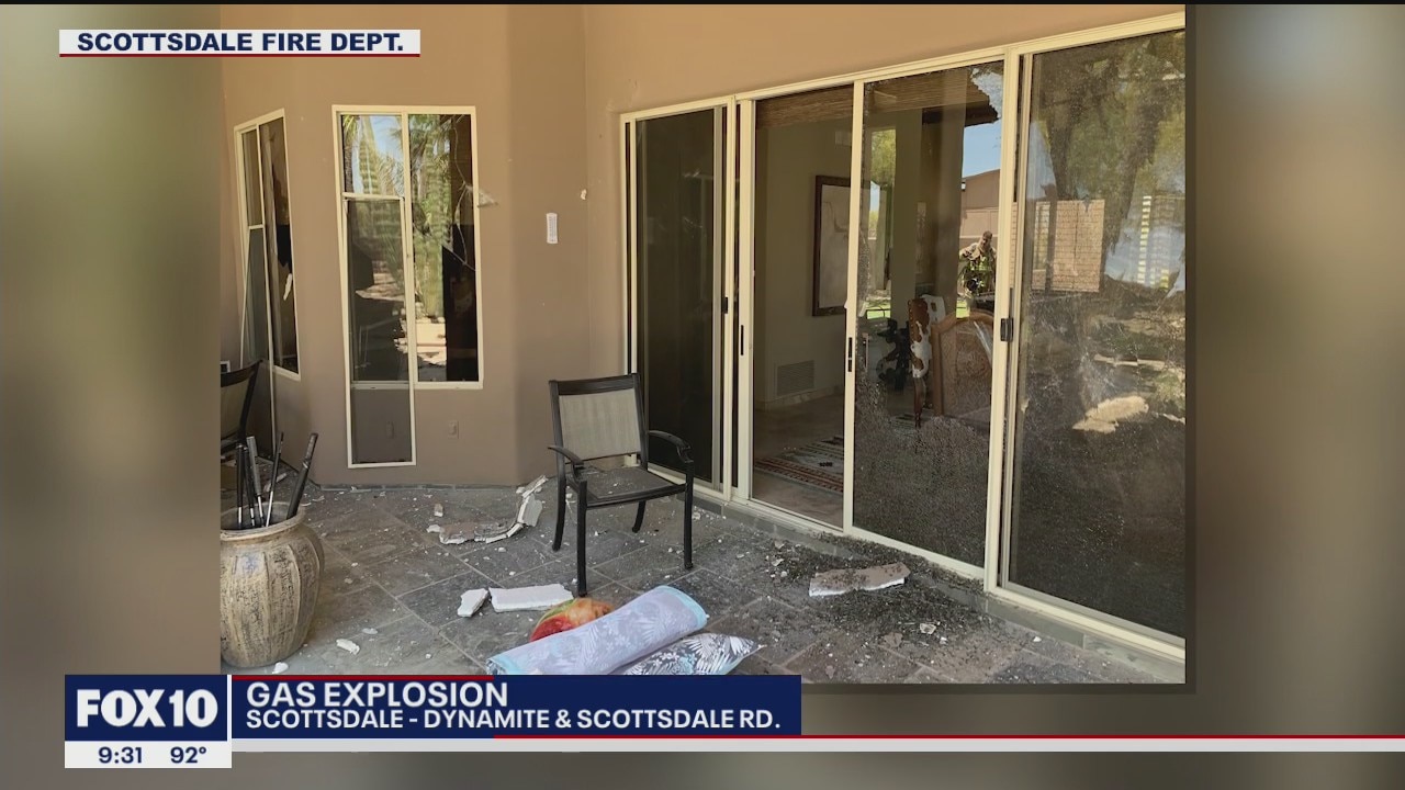 Explosion causes damage at a Scottsdale home, fire department says