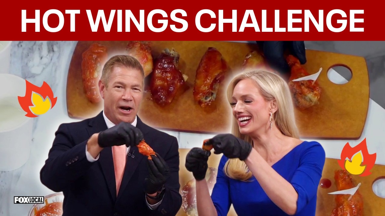 HOT WINGS CHALLENGE: News Anchors Test Hot Wings LIVE