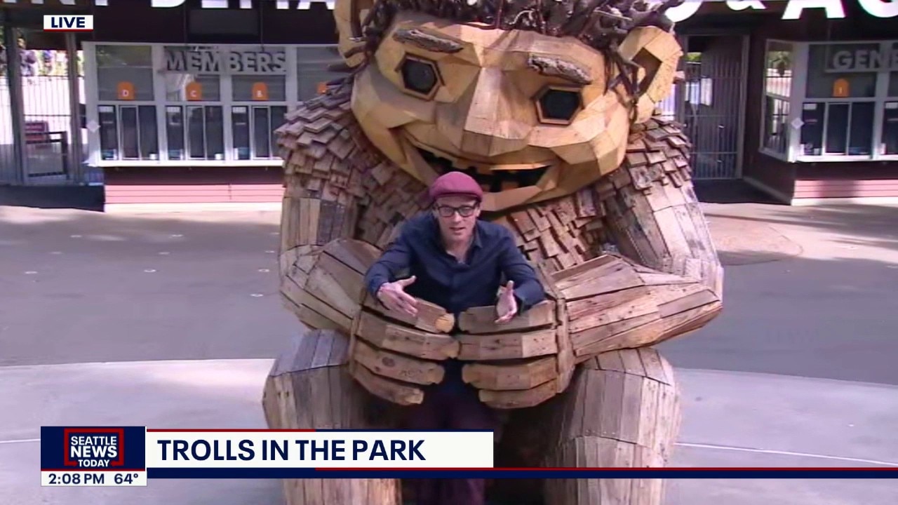 Traveling troll exhibit visits local nature parks