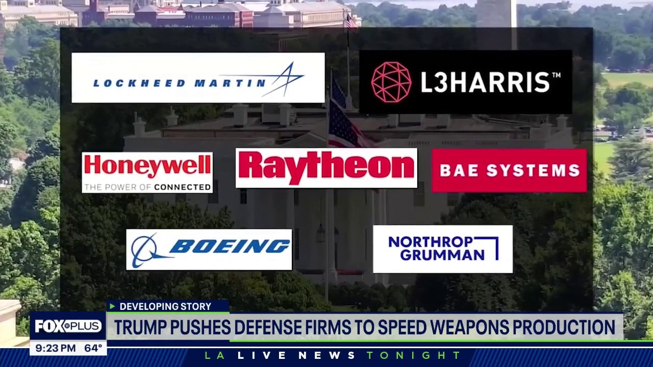 Trump pushes defense firms to speed weapons production