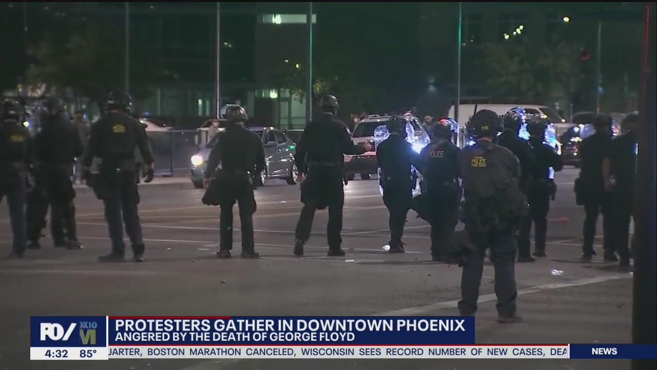Protesters gather in downtown Phoenix for death of George Floyd
