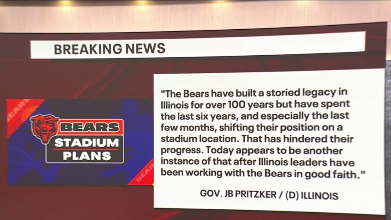 Gov. Pritzker reacts to Bears' eyeing Indiana stadium