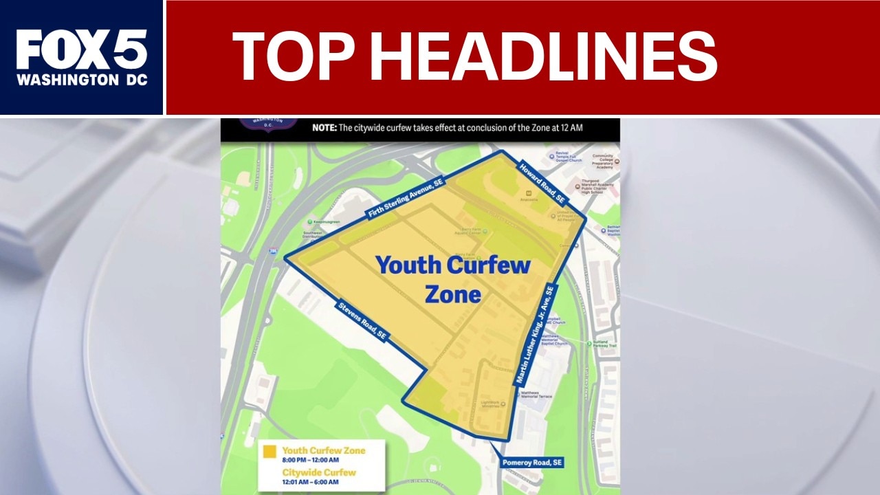 New juvenile curfew zone in Southeast D.C.; $292 million National Guard deal 