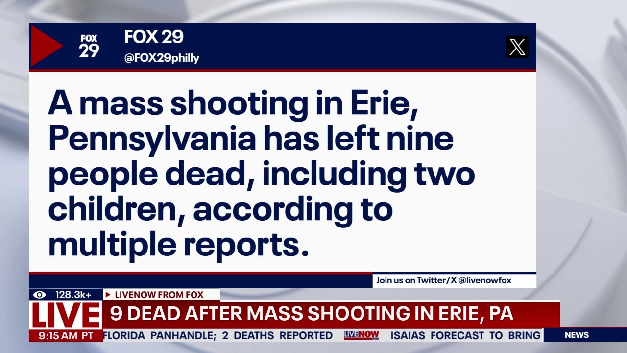 Nine dead, including two children, after mass shooting in PA