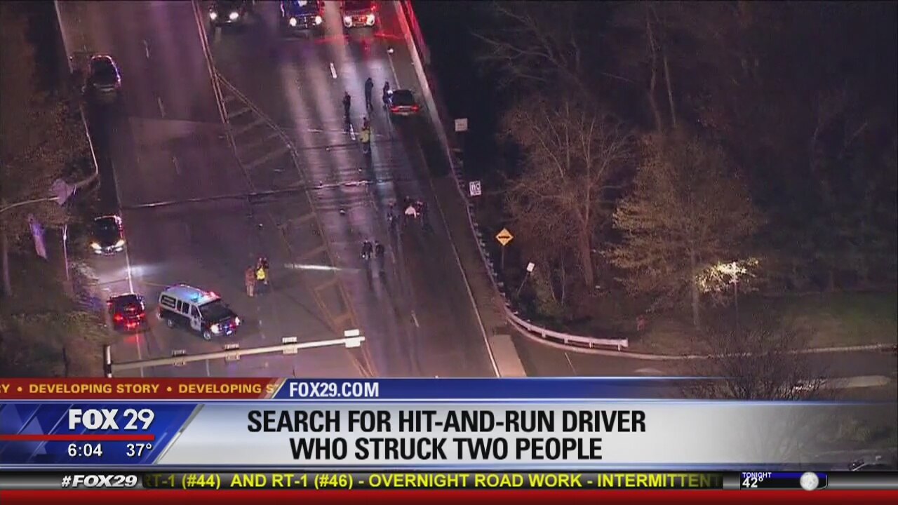 Police search for hit-and-run driver who struck 2 people | FOX 29 ...