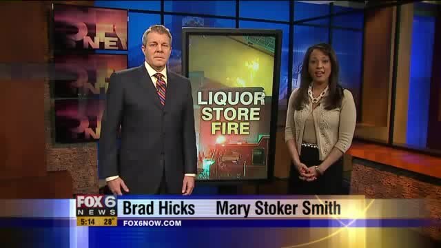 Two firefighters injured during liquor store fire