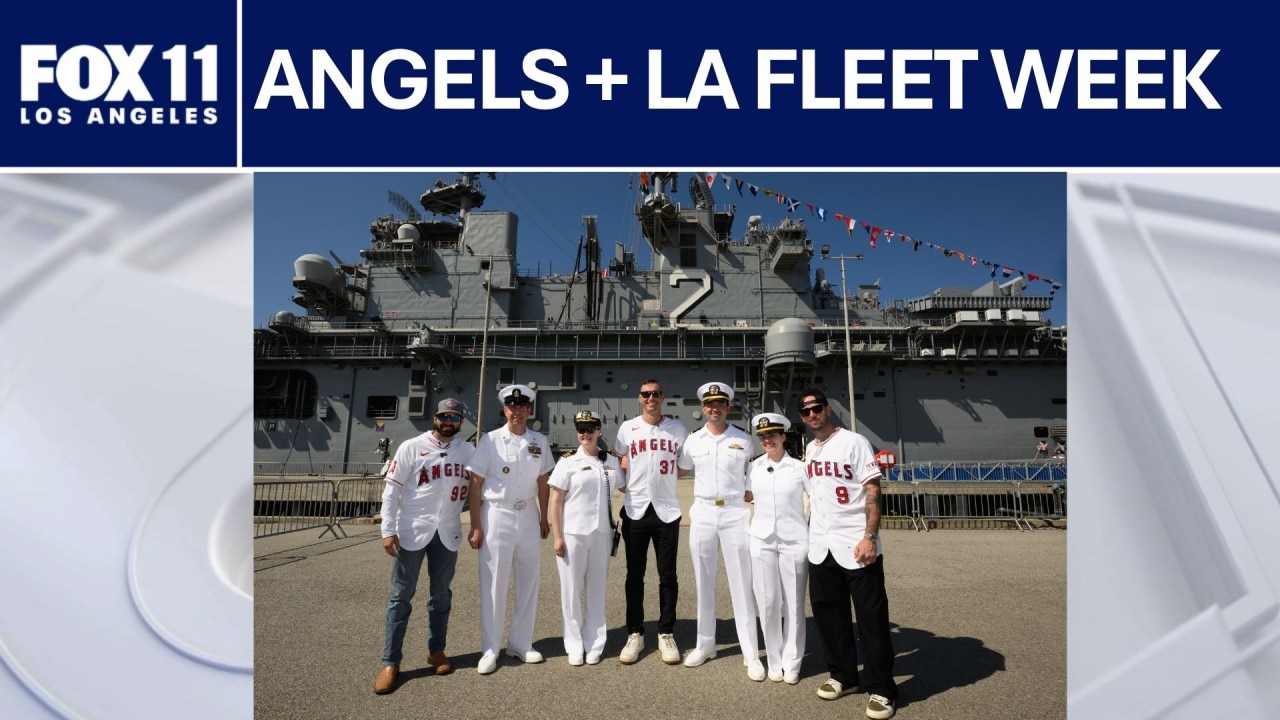 Angels' Zach Neto, Brent Suter tour U.S. Navy ship for LA Fleet Week