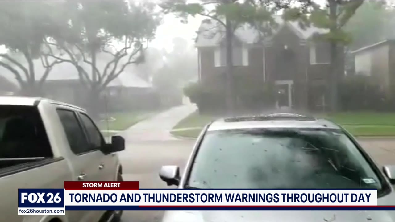 Tornado, thunderstorms move through Houston metro area Sunday afternoon
