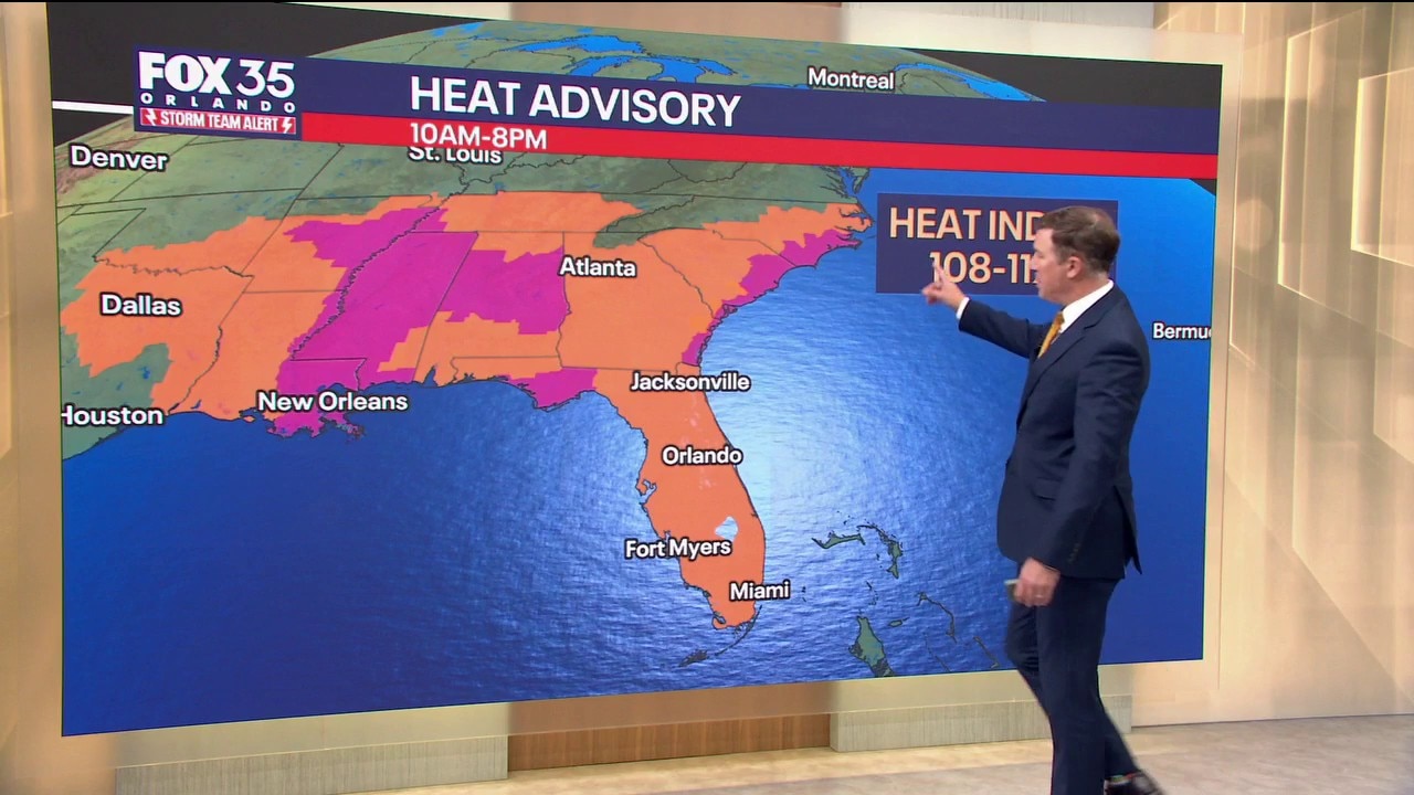 Orlando Weather: Heat advisories as heat index stays in 100s
