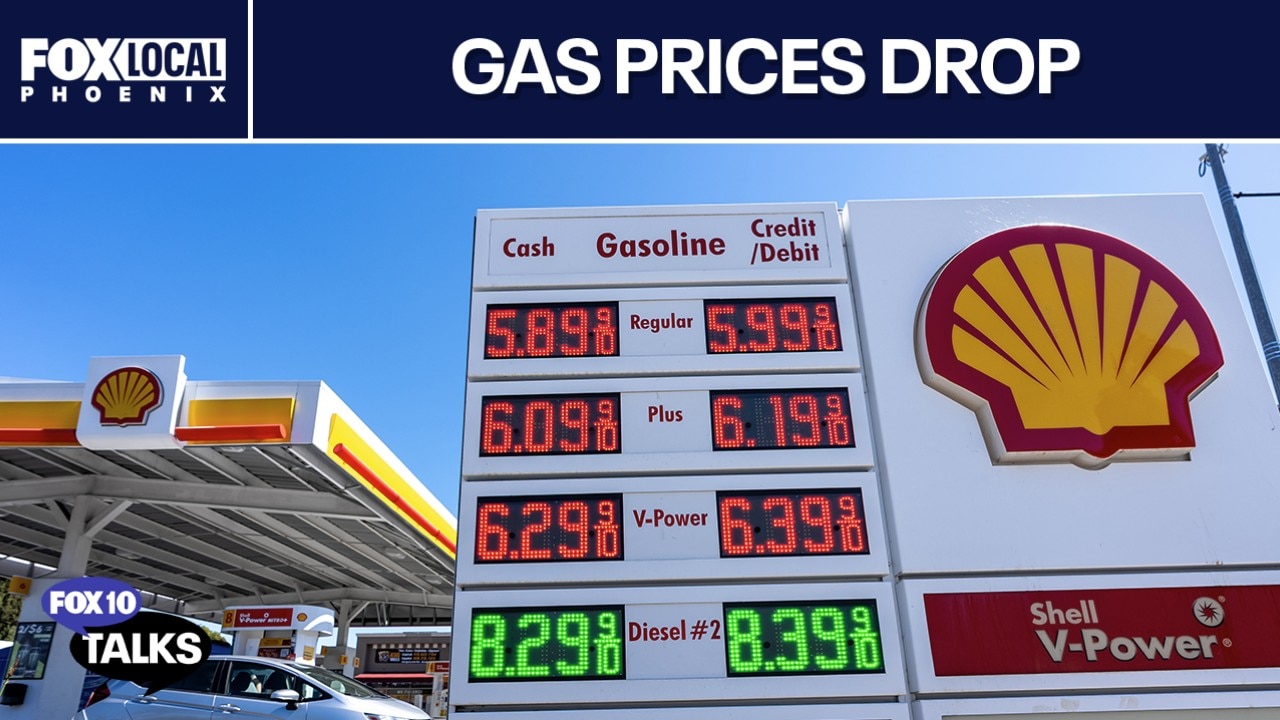 Gas prices could fall as crude oil drops | FOX 10 Talks | FOX 10 Phoenix