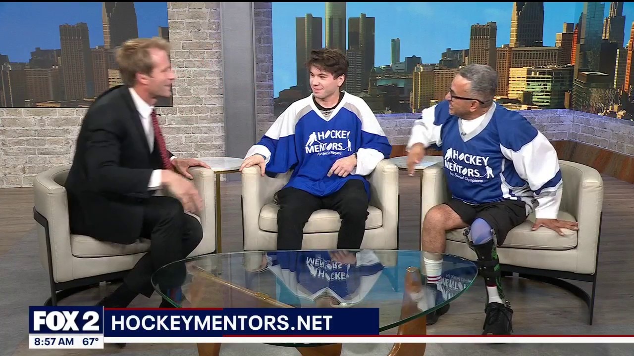 HOCKEY MENTORS VISIT WITH FOX 2