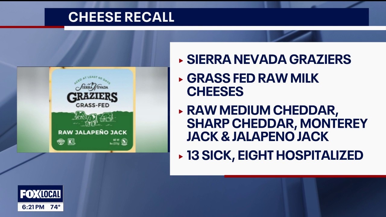 4 cheeses recalled by FDA due to causing sickness