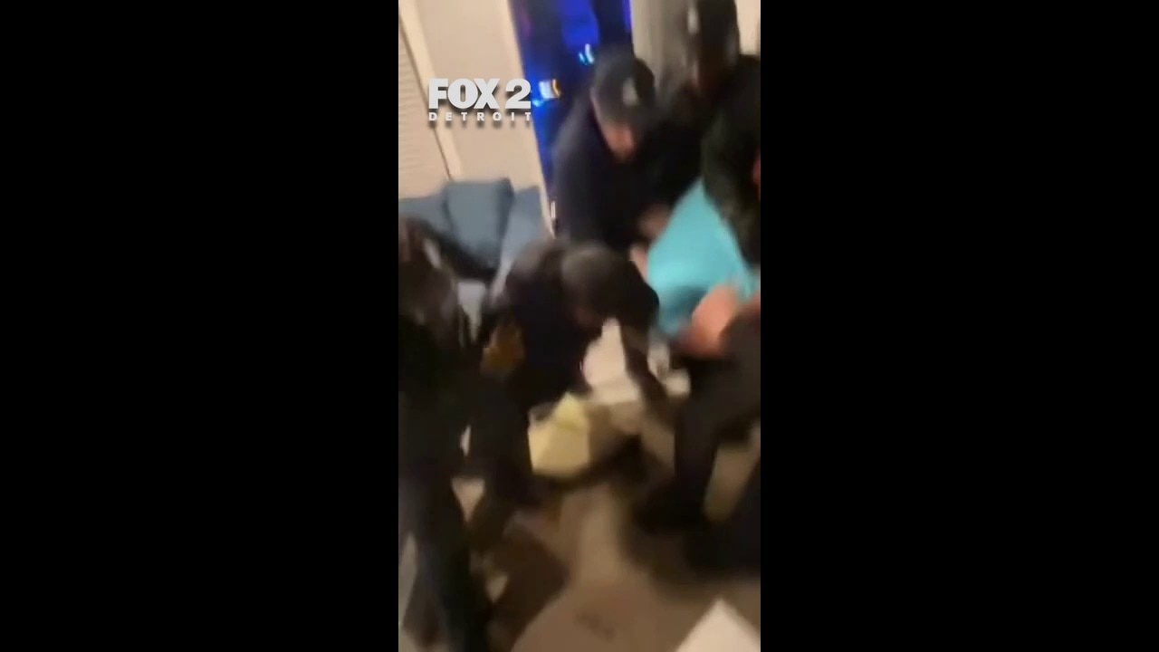Video shows Detroit police officer punching man in cuffs