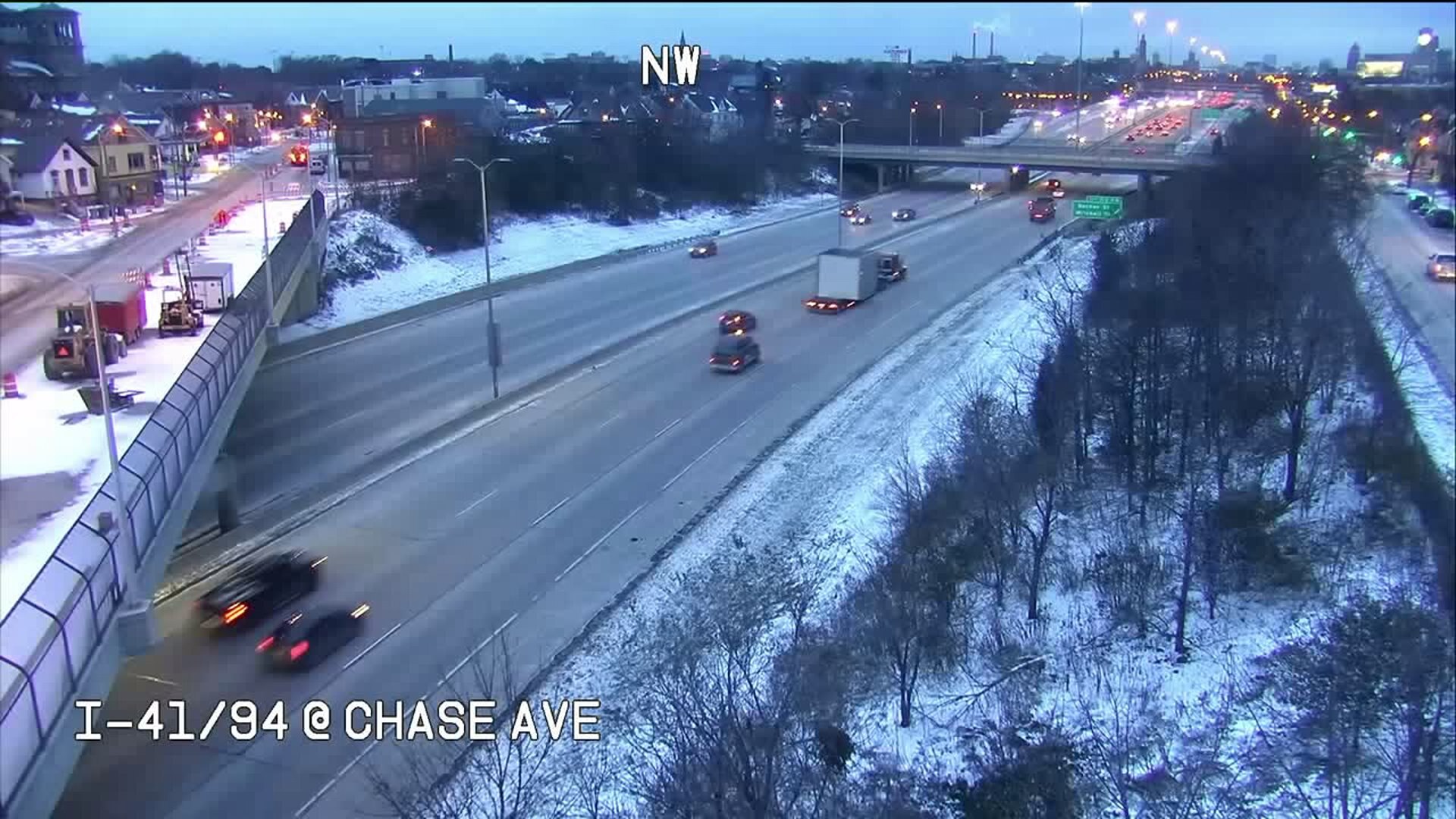 Semi crash into overpass on I-94/43