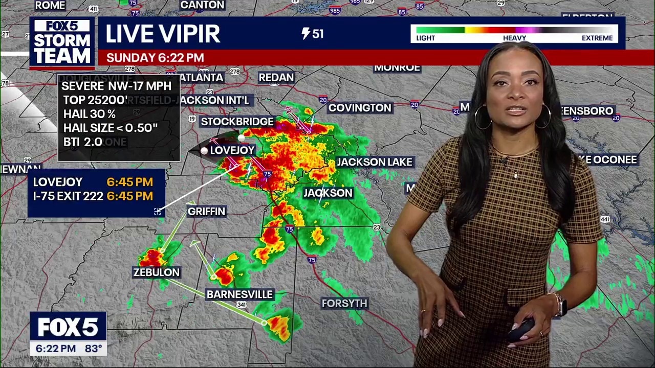 Sunday evening forecast