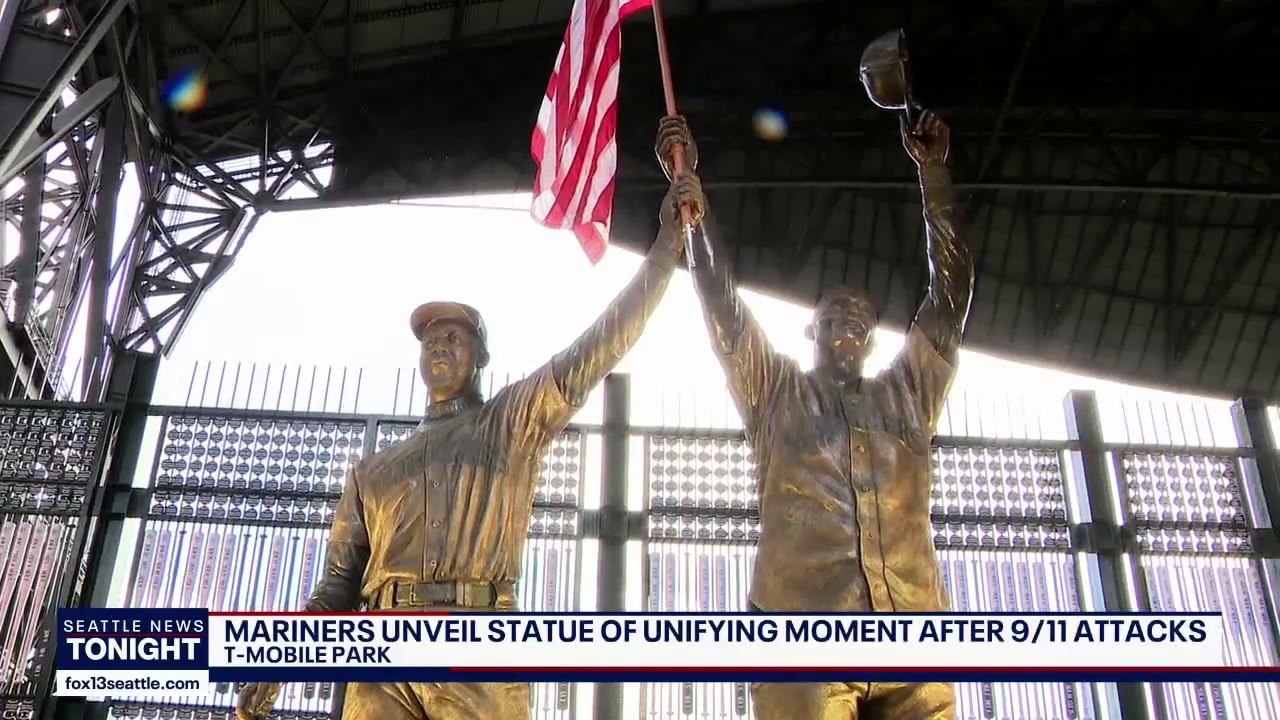 Mariners unveil statue of unifying moment after 9/11 attacks