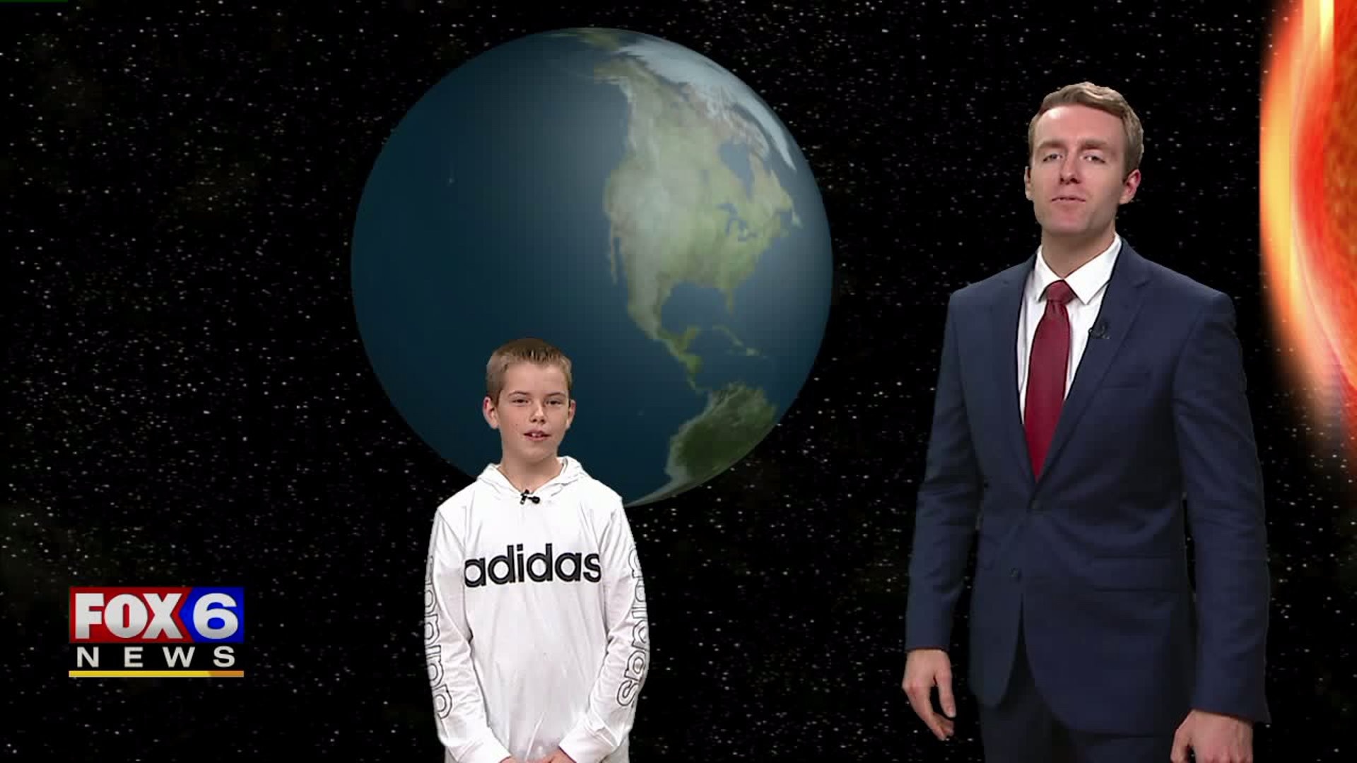 Mason helps with the weather
